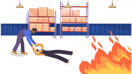 Évacuation en cas d'incendie : formation des guide-files et des serre-files