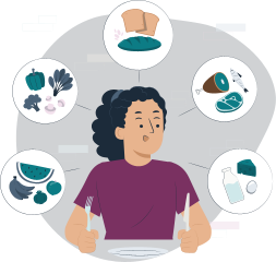 Entretiens individuels d'aide à une alimentation équilibrée